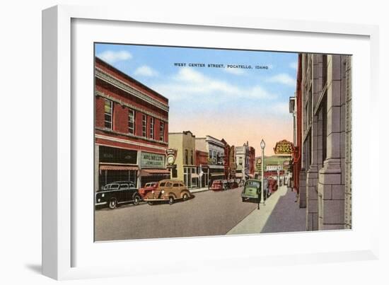 Center Street, Pocatello, Idaho-null-Framed Art Print