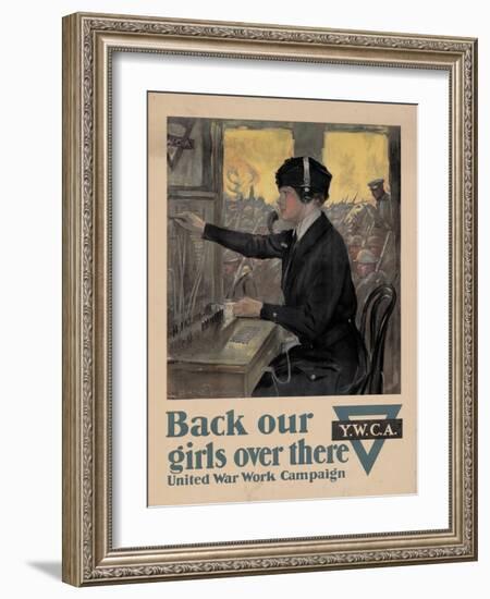 Center Warshaw Collection, Back Our Girls Over There-null-Framed Art Print