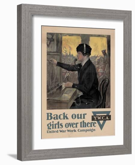 Center Warshaw Collection, Back Our Girls Over There-null-Framed Art Print