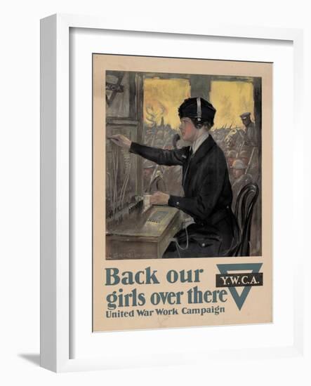 Center Warshaw Collection, Back Our Girls Over There-null-Framed Art Print