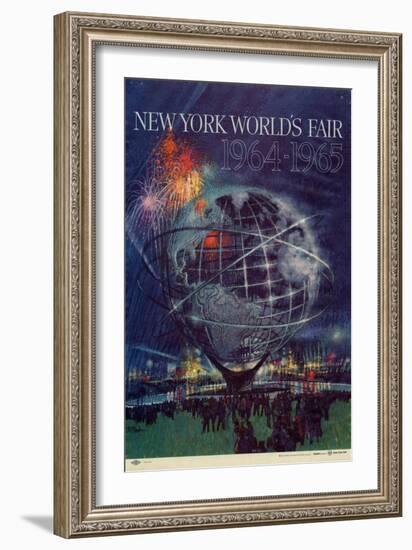 Center Warshaw Collection Centennial Expositions, New York World's Fair-null-Framed Art Print