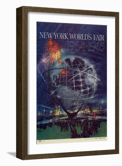 Center Warshaw Collection Centennial Expositions, New York World's Fair-null-Framed Art Print