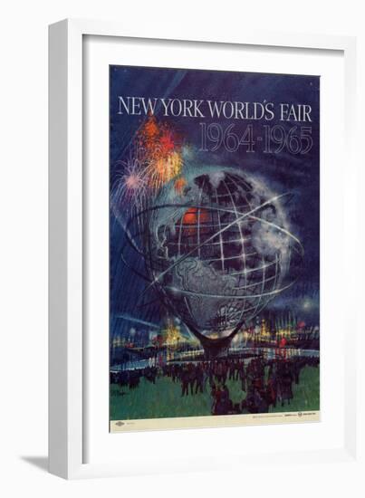 Center Warshaw Collection Centennial Expositions, New York World's Fair-null-Framed Art Print