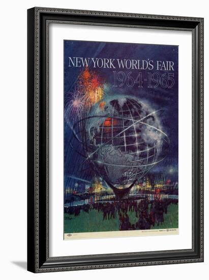 Center Warshaw Collection Centennial Expositions, New York World's Fair-null-Framed Art Print