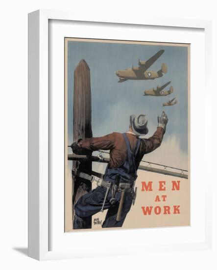 Center Warshaw Collection, Men At Work-null-Framed Art Print
