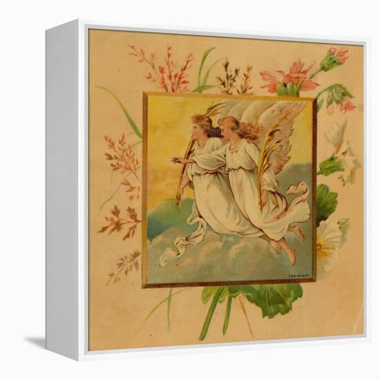 Center Warshaw Collection of Business Americana Series: Christmas Angels-null-Framed Stretched Canvas