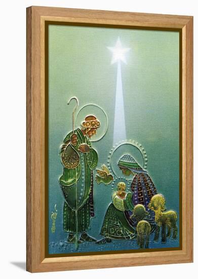 Center Warshaw Collection of Business Americana Series: Christmas Religious Madonna and Child-null-Framed Stretched Canvas
