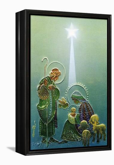 Center Warshaw Collection of Business Americana Series: Christmas Religious Madonna and Child-null-Framed Stretched Canvas