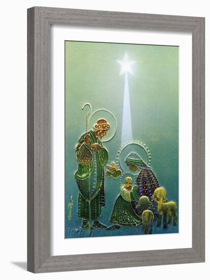 Center Warshaw Collection of Business Americana Series: Christmas Religious Madonna and Child-null-Framed Art Print