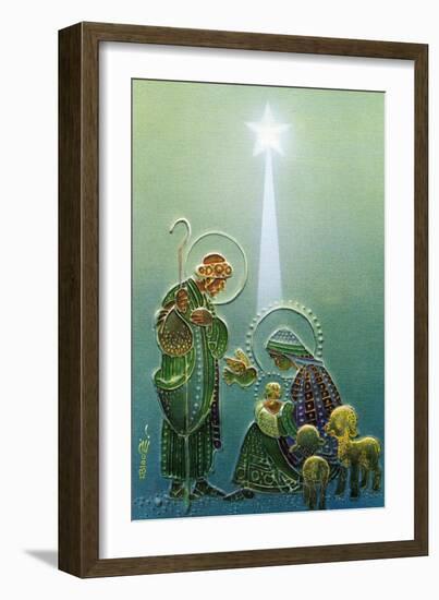 Center Warshaw Collection of Business Americana Series: Christmas Religious Madonna and Child-null-Framed Art Print