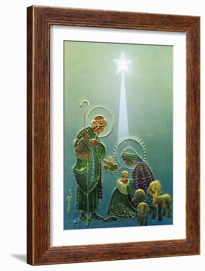 Center Warshaw Collection of Business Americana Series: Christmas Religious Madonna and Child-null-Framed Art Print