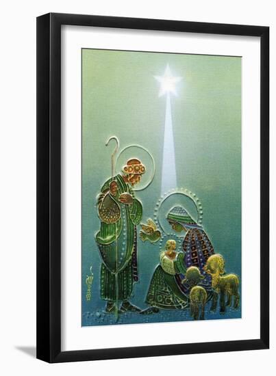 Center Warshaw Collection of Business Americana Series: Christmas Religious Madonna and Child-null-Framed Art Print