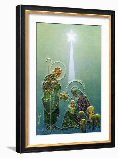 Center Warshaw Collection of Business Americana Series: Christmas Religious Madonna and Child-null-Framed Art Print