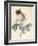 Centifolia Rose with Peacock Butterfly-Pierre Joseph Redoute-Framed Giclee Print