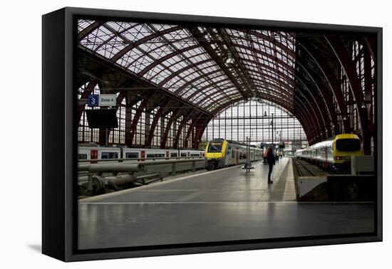Centraal Station, Belgium, Antwerp.-Michele Molinari-Framed Premier Image Canvas