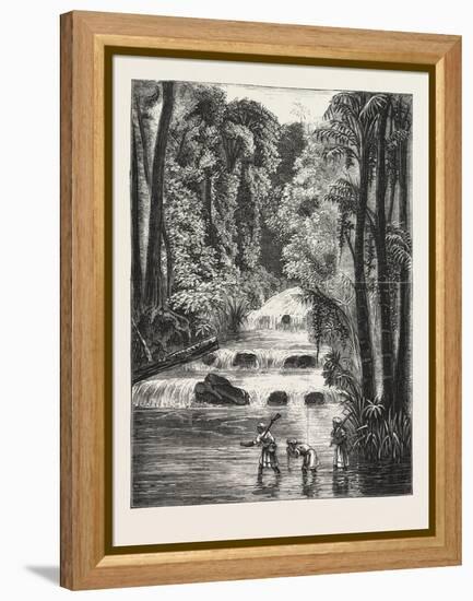 Central African Africa Exploration with Lieut. Cameron River Lukuluive 1876-null-Framed Premier Image Canvas