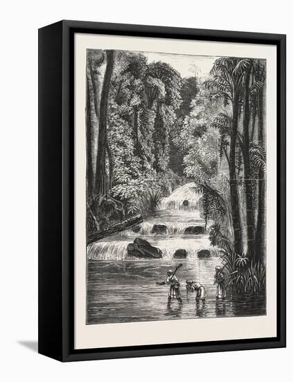 Central African Africa Exploration with Lieut. Cameron River Lukuluive 1876-null-Framed Premier Image Canvas