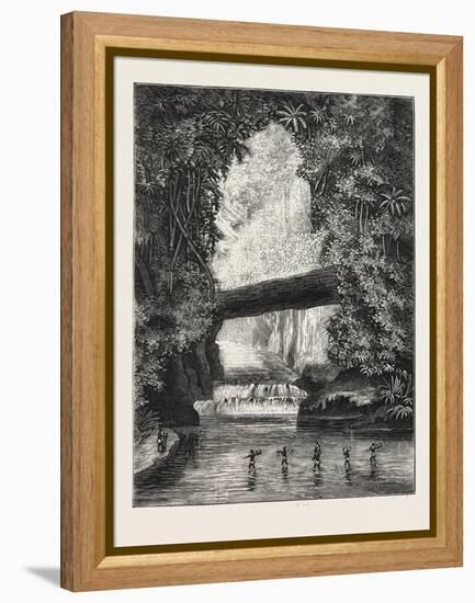 Central African Exploration with Lieut. Cameron, Crossing Lugungwa River, 1876-null-Framed Premier Image Canvas