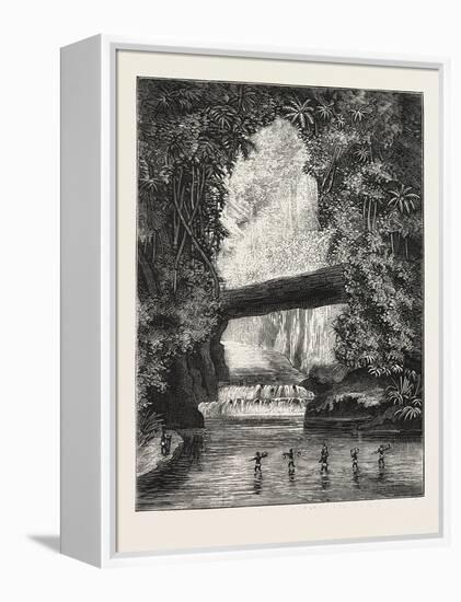 Central African Exploration with Lieut. Cameron, Crossing Lugungwa River, 1876-null-Framed Premier Image Canvas