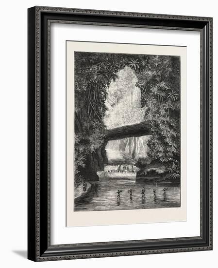 Central African Exploration with Lieut. Cameron, Crossing Lugungwa River, 1876-null-Framed Giclee Print