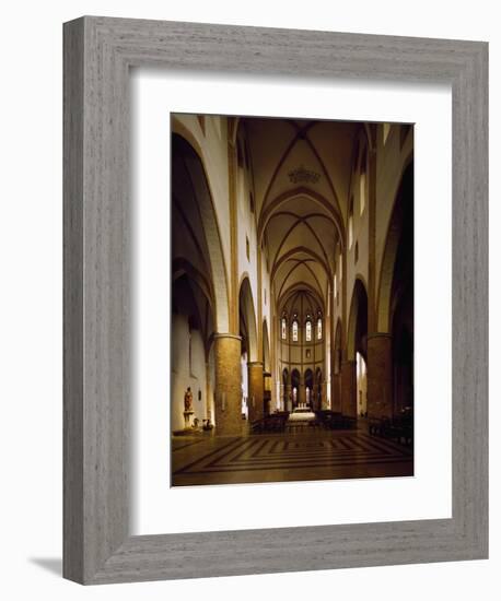 Central Aisle of Church of San Giovanni in Canale, Piacenza, Italy-null-Framed Giclee Print