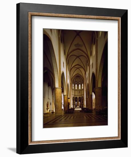 Central Aisle of Church of San Giovanni in Canale, Piacenza, Italy-null-Framed Giclee Print