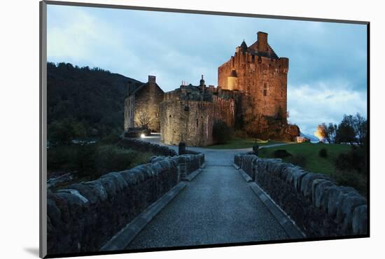 Central Alley from Eilean Donan Castle at Dusk-pink candy-Mounted Photographic Print