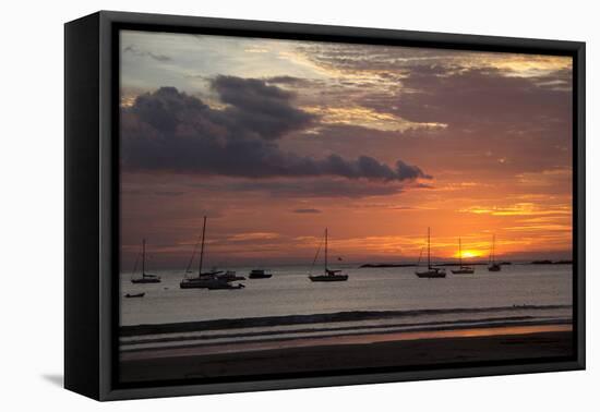 Central America, Nicaragua. Sunset at San Juan Del Sur Harbor-Kymri Wilt-Framed Premier Image Canvas