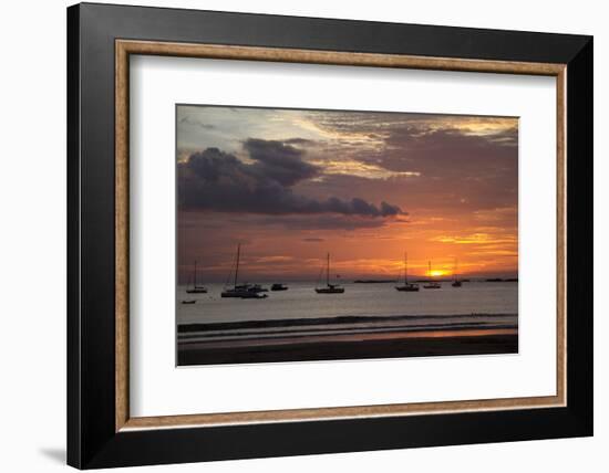 Central America, Nicaragua. Sunset at San Juan Del Sur Harbor-Kymri Wilt-Framed Photographic Print