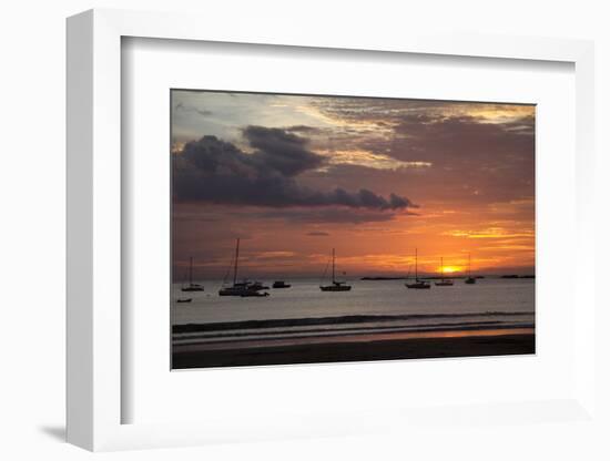 Central America, Nicaragua. Sunset at San Juan Del Sur Harbor-Kymri Wilt-Framed Photographic Print