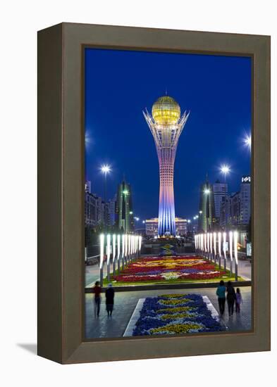 Central Asia, Kazakhstan, Astana, Nurzhol Bulvar - Bayterek Tower-Gavin Hellier-Framed Premier Image Canvas