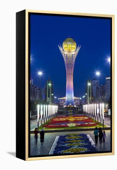 Central Asia, Kazakhstan, Astana, Nurzhol Bulvar - Bayterek Tower-Gavin Hellier-Framed Premier Image Canvas