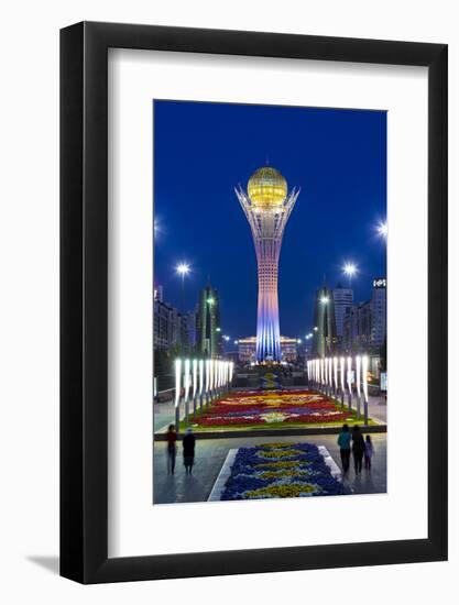 Central Asia, Kazakhstan, Astana, Nurzhol Bulvar - Bayterek Tower-Gavin Hellier-Framed Photographic Print