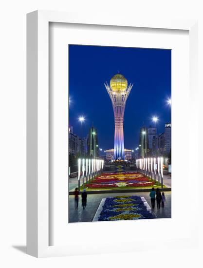 Central Asia, Kazakhstan, Astana, Nurzhol Bulvar - Bayterek Tower-Gavin Hellier-Framed Photographic Print