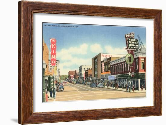 Central Avenue, Albuquerque, New Mexico-null-Framed Art Print