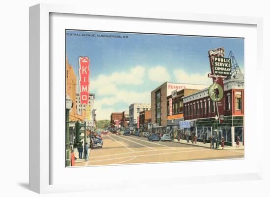 Central Avenue, Albuquerque, New Mexico-null-Framed Art Print