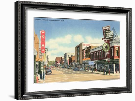 Central Avenue, Albuquerque, New Mexico-null-Framed Art Print