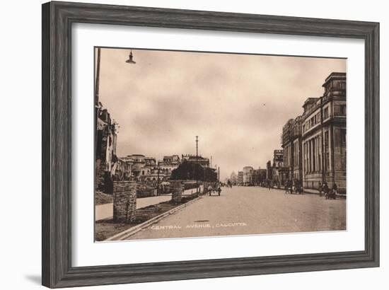 'Central Avenue, Calcutta', c1900-Unknown-Framed Giclee Print