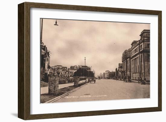 'Central Avenue, Calcutta', c1900-Unknown-Framed Giclee Print