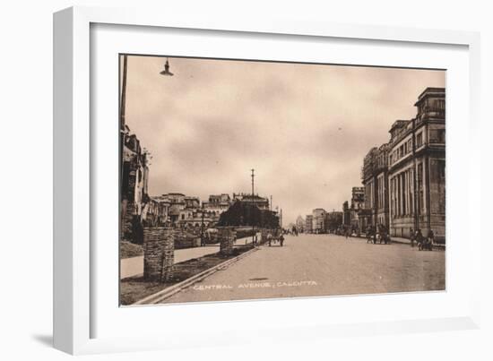 'Central Avenue, Calcutta', c1900-Unknown-Framed Giclee Print
