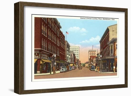 Central Avenue, Middletown, Ohio-null-Framed Art Print