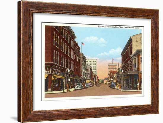 Central Avenue, Middletown, Ohio-null-Framed Art Print