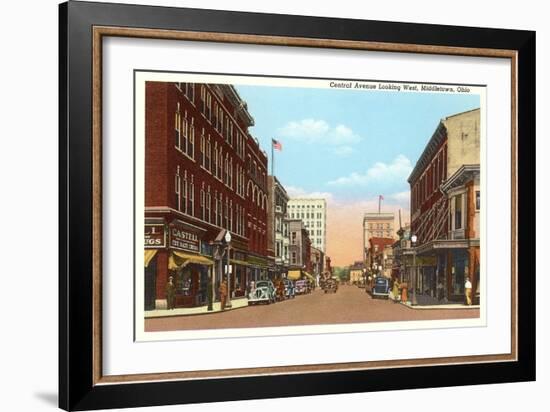 Central Avenue, Middletown, Ohio-null-Framed Art Print