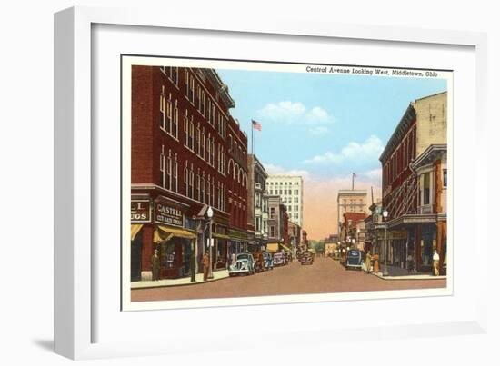 Central Avenue, Middletown, Ohio-null-Framed Art Print