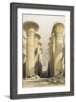 Central avenue of the Great Hall of Columns, Karnak, Egypt, 19th century-David Roberts-Framed Giclee Print