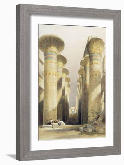 Central avenue of the Great Hall of Columns, Karnak, Egypt, 19th century-David Roberts-Framed Giclee Print