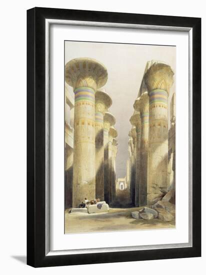 Central avenue of the Great Hall of Columns, Karnak, Egypt, 19th century-David Roberts-Framed Giclee Print