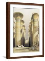 Central avenue of the Great Hall of Columns, Karnak, Egypt, 19th century-David Roberts-Framed Giclee Print