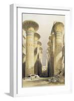 Central avenue of the Great Hall of Columns, Karnak, Egypt, 19th century-David Roberts-Framed Giclee Print