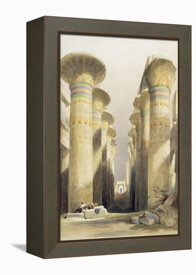 Central avenue of the Great Hall of Columns, Karnak, Egypt, 19th century-David Roberts-Framed Premier Image Canvas